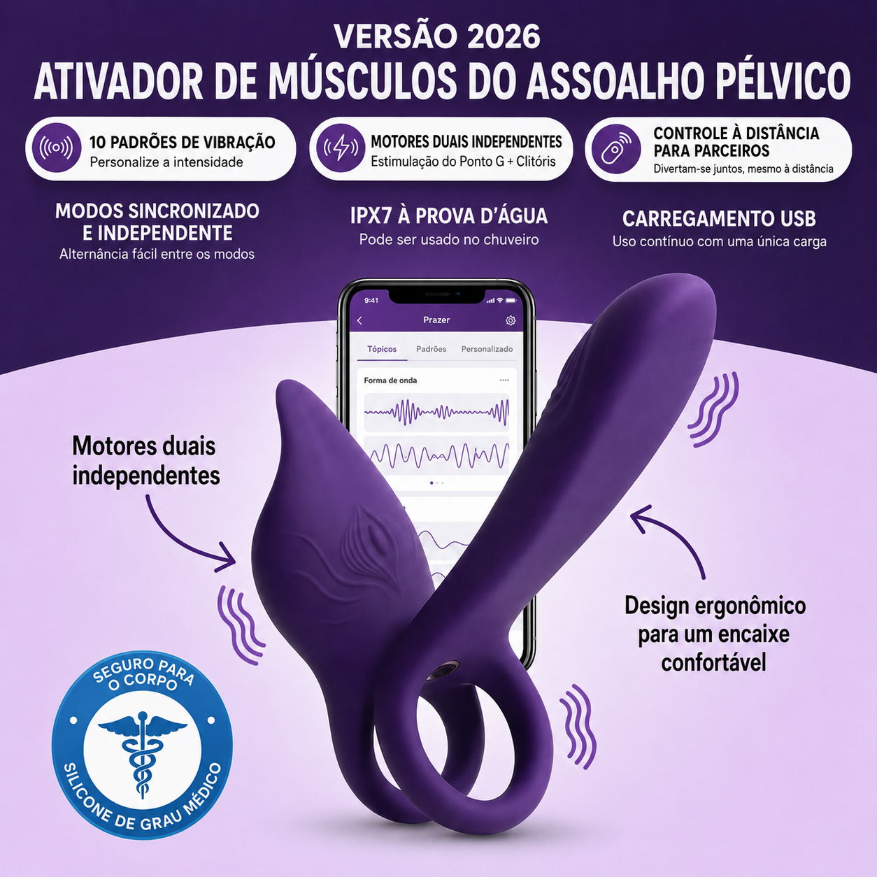 Sensua™ Treinador do Assoalho Pélvico para Casais 4 em 1